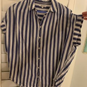 Madewell size medium striped button down shirt